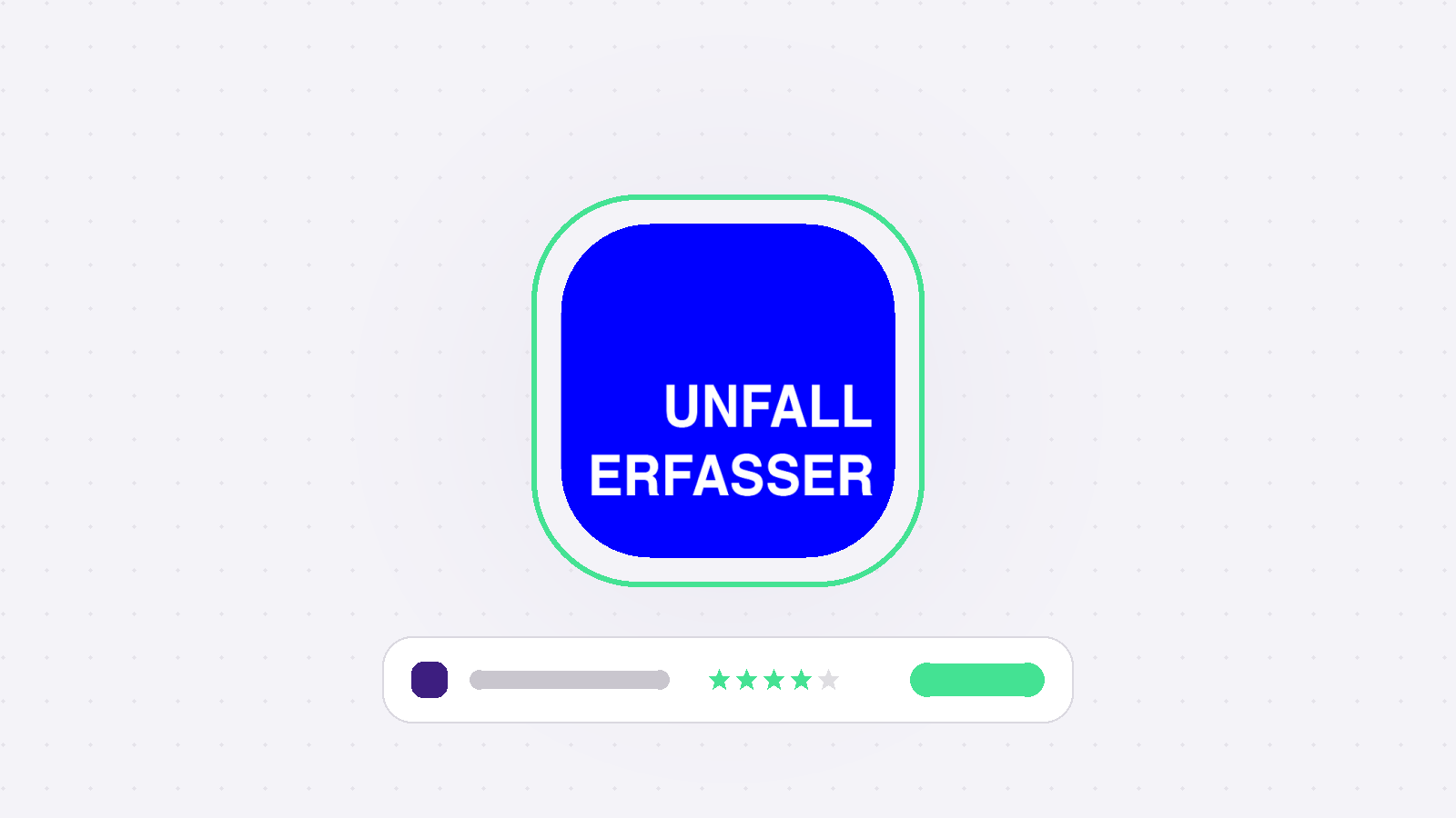 App-Icon der Unfall-Erfasser-App mit dem Store-Eintrag darunter